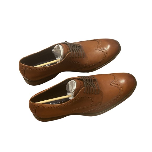 Cole Haan Men's Tan Wingtip Derbys - Picture 2 of 7